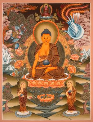 Shakyamuni Gautama Original Hand-Painted Buddhist Thangka | Tibetan Buddhist Arts